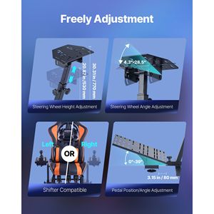Heavy Duty Racing Wheel <b>Stand</b> for <b>PC</b> Simulator Cockpit Steering Wheel <b>Stand</b> Logitech G25 G27 G29 G920 G923 Thrustmaster T30 - Product Image 4
