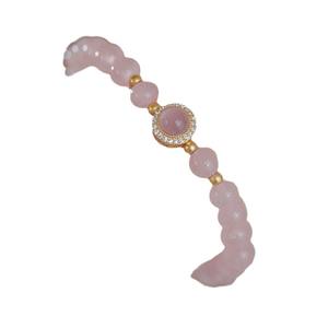 Zircon Inlaid Mantou Pearl Alloy Pendant Korean Version 8-9mm Beauty Temperament Necklace Fashion <b>Beaded</b> <b>Bracelets</b> - Product Image 5