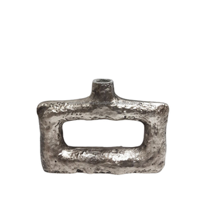 Azora Industries meilleure vente grands Vases à fleurs modernes en nickel argent antique faits à la main en aluminium décoration de la maison - Product Image 3