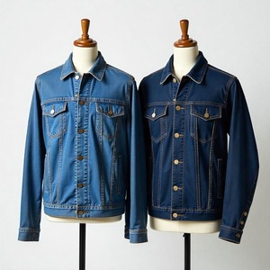 Veste en jean pour homme, couleur unie, col rabattu, coupe classique, coton lavé, style décontracté automne, fermeture à boutons simple - Product Image 1