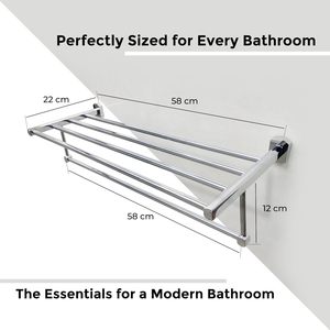 Porte-serviettes en métal au design attrayant pour la salle de bain, de qualité supérieure, disponible à un prix plus bas - Product Image 2