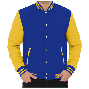 เสื้อแจ็คเก็ตเบสบอลลำลองสำหรับผู้ชาย ปักโลโก้ OEM ตามสั่ง พิมพ์ลาย ระบายอากาศได้ดี สไตล์วาร์ซิตี้ สปอร์ต เลตเตอร์แมน - Product Image 1