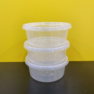 Conteneur alimentaire en plastique PP résistant au micro-ondes, forme ronde, boîte à emporter, transparente, jetable, avec couvercle - Product Image 2
