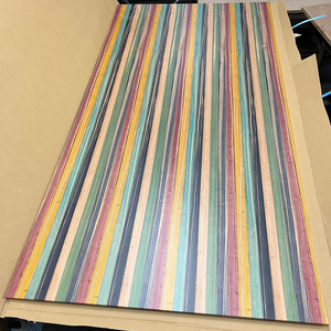 Tablero de Madera Contrachapada de Lujo IRODORITAI, Enchapado en Cedro Arcoíris Teñido, Revestimiento de Uretano, Diseño Japonés a Rayas, para Dormitorio de Apartamento - Product Image 6