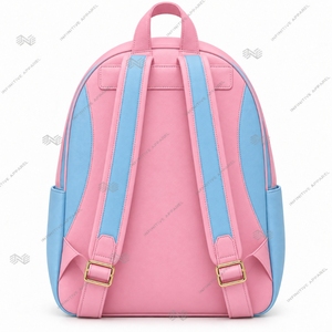 กระเป๋าเป้สะพายหลัง JJOA Jack and Jill of America สีชมพูฟ้า ปักลาย สำหรับโรงเรียนและการเดินทาง  แบบขายส่ง รับทำตามสั่ง  พร้อมบริการสลักชื่อส่วนตัว - Product Image 2