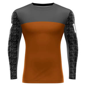 Rashguard à manches longues pour hommes de haute qualité, personnalisé, MMA, écologique, séchage rapide, respirant, anti-UV - Product Image 1