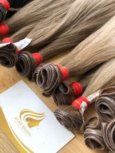 Genius trame vietnamienne 100% extensions de cheveux humains vierges à cuticules alignées os droit avec point culminant pour les clients britanniques et américains - Product Image 5