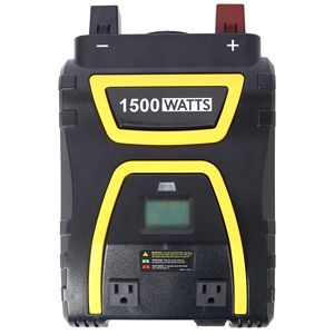 อินเวอร์เตอร์กำลังไฟ 1500 วัตต์ พร้อมหน้าจอ LED แสดงผล คลื่นไซน์ปรับแต่งได้ สำหรับรถยนต์ รถบรรทุก เรือ สถานที่ทำงาน ใช้เป็นแหล่งจ่ายไฟ AC แบบพกพาสำหรับกรณีฉุกเฉิน และใช้กับระบบไฟฟ้าสาธารณะ - Product Image 5