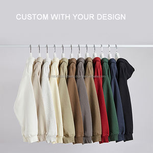 Chaqueta Vintage de otoño invierno de 330G, abrigo de talla grande, sudadera con capucha y cremallera holgada personalizada, cárdigan grueso con capucha y logotipo impreso para hombre - Product Image 3