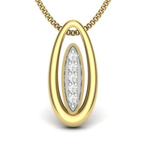 Classic Yellow <b>Gold</b> Marquise Diamond Pendant Women's Everyday Wear Jewelry - Product Image 1