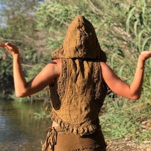 Women’s Handmade Crochet Lace Vest Bohemian Style Cotton Gauze Top Lightweight And Airy Perfect For Summer Outfits And Beachwear - Product Image 1