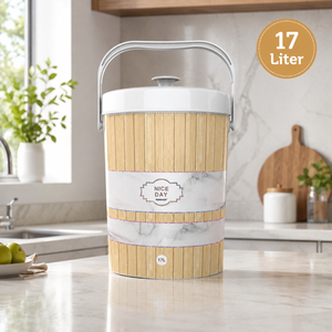 Cubo para Hielo y Arroz Nandos Premium de 17L, Plástico Beige de Grado Alimenticio, Superficie Resistente a Rayones, Doble Capa Térmica, Ecológico - Product Image 1