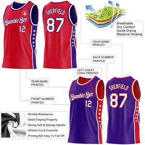 Ensemble d'uniformes de basketball personnalisés, dernier design, pas cher, réversible, maillot et short sublimés, fournisseur de vêtements de sport d'équipe de haute qualité - Product Image 3