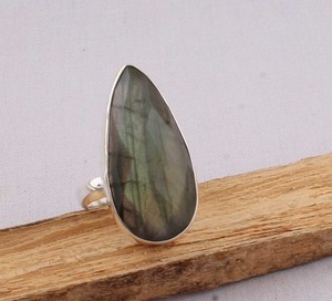 Wholesale 925 Sterling <b>Silver</b> Classic Women's Amethyst Pear Cut Faceted Gemstone Bezel Set Handmade <b>Statement</b> <b>Ring</b> - Product Image 4