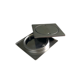 Siphon de sol carré grand format en acier inoxydable poli, design moderne, anti-corrosion, marque Chico, idéal pour balcon et salle de bain - Product Image 3