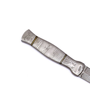 มีดสกินเนอร์เหล็กดามัสกัส ด้ามไม้ ใบมีดคม สำหรับการล่าสัตว์และการใช้งานกลางแจ้ง มีดดามัสกัสตีขึ้นรูปด้วยมือ - Product Image 6