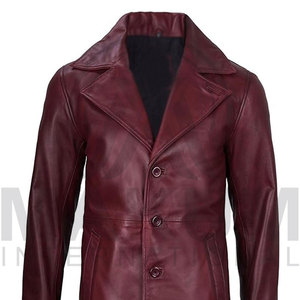 High Quality Genuine <b>Leather</b> Women's <b>Long</b> <b>Coat</b> Classic Black Winter Outerwear Eco-Friendly Breathable Lining Embroidery - Product Image 5