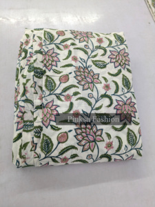 Fournisseur de textiles en vrac en coton pur imprimé à la main avec motifs floraux roses personnalisés, Inde - Product Image 3