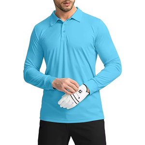 Polo à manches longues pour homme, personnalisé, respirant, à séchage rapide, en tricot boutonné, de haute qualité, avec poche, t-shirts polo pour homme - Product Image 5