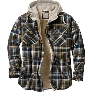 Unisex Thick Ultra Soft Cartoon Print Streetwear Hooded <b>Flannel</b> Shirt <b>Jacket</b> with Side Warm Pockets - Product Image 4