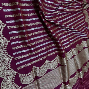 Sari en soie Banarasi exclusif pour femmes - Product Image 1