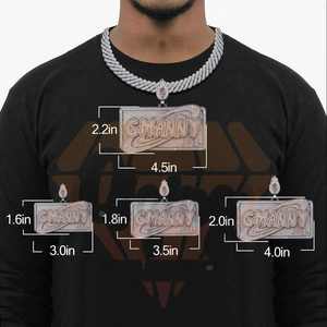 Joyería Hip Hop de Alta Calidad con Diamantes Moissanite VVS, Plata de Ley S925, Personalizada con Nombre en Dos Tonos y Cadena Personalizada - Product Image 6
