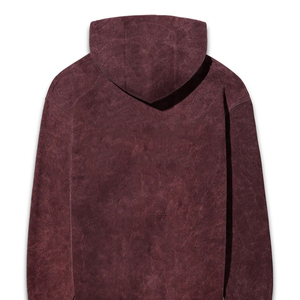 เสื้อฮู้ดดี้ฟลีซแบบย้อมสีเอซิด ปี 2026 สำหรับผู้ชาย ทรงปกติ สตรีทแวร์ ผ้าฝ้าย 100% สีพื้น ออกแบบเองได้ - Product Image 3