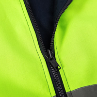 Ensemble de vêtements de travail haute visibilité unisexe, vert lime, uniforme de sécurité réfléchissant certifié CE, logo personnalisé, veste à manches longues en coton
