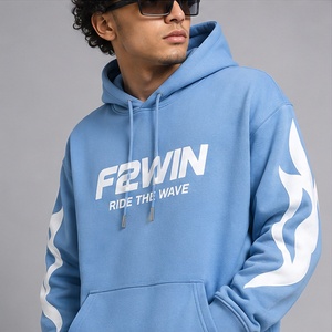 Conjunto Deportivo F2WIN para Hombre, Azul, con Capucha, Transpirable, de Forro Polar, Sudadera de Manga Larga de Poliéster/Algodón, Pantalones de Corte Regular, para Verano - Product Image 5