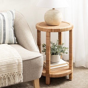 Mesa de centro de lujo para sala de estar, mesas de ratán sostenibles para sofá, mesita de noche, muebles boho de caña - Product Image 5