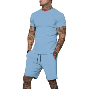 Custom OEM High Quality Men Short Sets 2 Piece Summer <b>Tracksuits</b> Casual Shirt Shorts Set <b>Polyester</b>/Cotton Breathable Quick Dry - Product Image 4