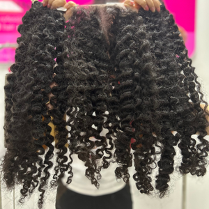 Nouvel arrivage de cheveux birmans bouclés de couleur noire cheveux vietnamiens vierges 100% vendeur de cheveux humains bouclés bruts birmans - Product Image 3