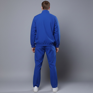 Survêtement homme 100% nylon OEM, logo imprimé sur mesure, couleur unie avec passepoil, streetwear respirant, hip hop, ensemble 2 pièces. - Product Image 2