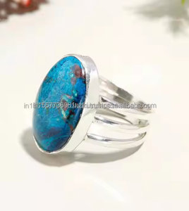 Venta caliente 925 anillo bohemio de plata esterlina hecho a mano anillo de declaración de piedras preciosas ovaladas rodio clásico para mujeres regalo perfecto para ella - Product Image 1