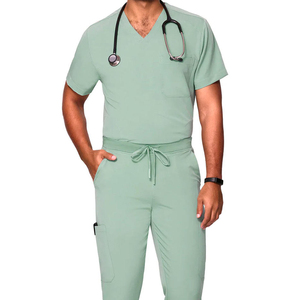 Uniformes de Trabajo para Hospital, Modernos y Elegantes, para Mujer, Tejidos en 100% Algodón, Conjuntos de Uniformes Médicos con Logotipo Personalizado, Detección de Agujas - Product Image 1