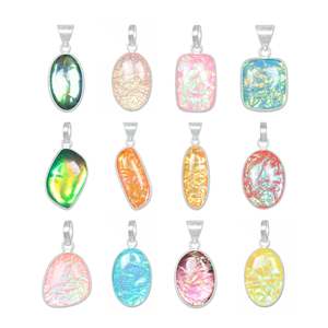 Top Grade Deco Glass Pendants Handmade Minimalist Jewelry Brass with Silver Plating Wholesale Price for Export - Product Image 1