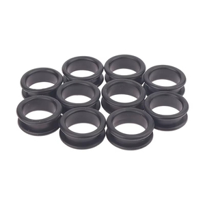 10 pièces d'anneaux de préhension en silicone souple pour ciseaux de coiffeur professionnels, inserts antidérapants pour outils de barbier - Product Image 1