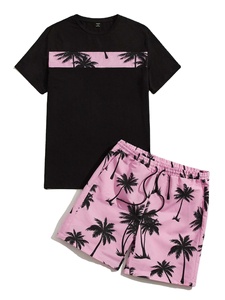 Conjuntos de Pantalones Cortos Casuales para Hombre OEM, Camiseta de Manga Corta, Pantalones Cortos, Ropa de Marca para Hombre, Conjuntos de 2 Piezas - Product Image 5