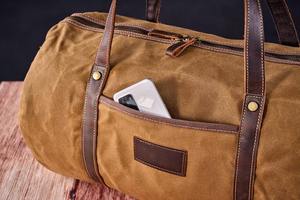 Bolsa de Viaje de Lona y Cuero OEM, Estilo Vintage, Impermeable, para Gimnasio, Deportes, Fin de Semana, LCTB-0006 - Product Image 3