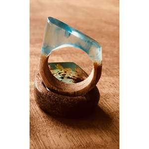 Anillo de Dedo de Madera y Resina Premium, Accesorio Decorativo para Mesa y Accesorios - Product Image 5