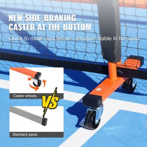 Set Rete da Pickleball con Sistema Portatile Resistente alle Intemperie da 22 Piedi (Regolamentare) in Borsa da Trasporto con Palline e Ruote - Product Image 5