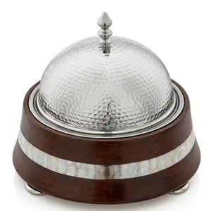Olla calefactora de madera cónica con banda de perlas, directa de fábrica, para mantener la comida árabe caliente en restaurantes comerciales. - Product Image 1