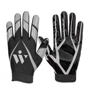 Gants de football américain personnalisés de haute qualité avec grip en latex, gants de receveur de qualité supérieure pour le football, personnalisables avec logo imprimé - Product Image 2