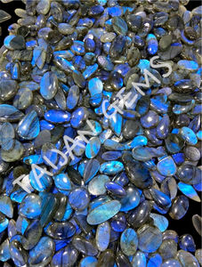 Cabochon en pierres précieuses en vrac Labradorite bleu arc-en-ciel noir naturel poli mélange forme toutes tailles Cabochon en cristal pour bijoux pierres précieuses - Product Image 4