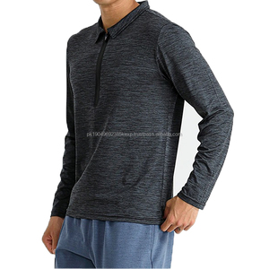 Custom Men's Half <b>Zip</b> Long Sleeve Running T <b>Shirt</b> - Product Image 2