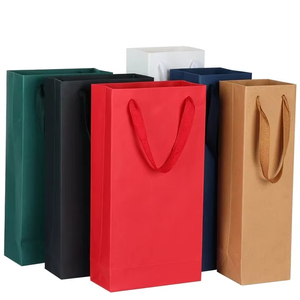 Factory Direct Custom Logo Printed Durable Kraft Paper Tote Bag Laminated Food <b>Packaging</b> Shopping Bags Ribbon Screen <b>Printing</b> - Product Image 1