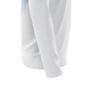 T-shirt à manches longues pour homme, imprimé par sublimation, dégradé bleu et blanc, séchage rapide, col rond, tricoté en polyester, pull décontracté pour l'été - Product Image 4