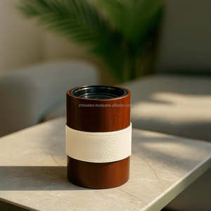 Elegante Quemador de Incienso de Sándalo y Cuero Hecho a Mano, Porta Incienso Árabe de Oud, Decoración Religiosa para Ramadán y Eid, Regalos - Product Image 1