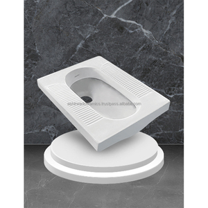 Arabic Sanso <b>Pan</b> <b>Ceramic</b> Squat Toilet Gulf Style Floor Mounted Bathroom Sanitary Ware Export Model 7009 India OEM - Product Image 1