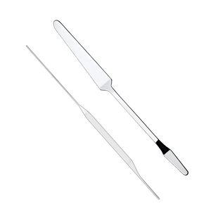 Stainless Steel <b>Foundation</b> Makeup Spatula Double Edged Spatula For Small Face Pouch Included For Clean Storage - Product Image 3